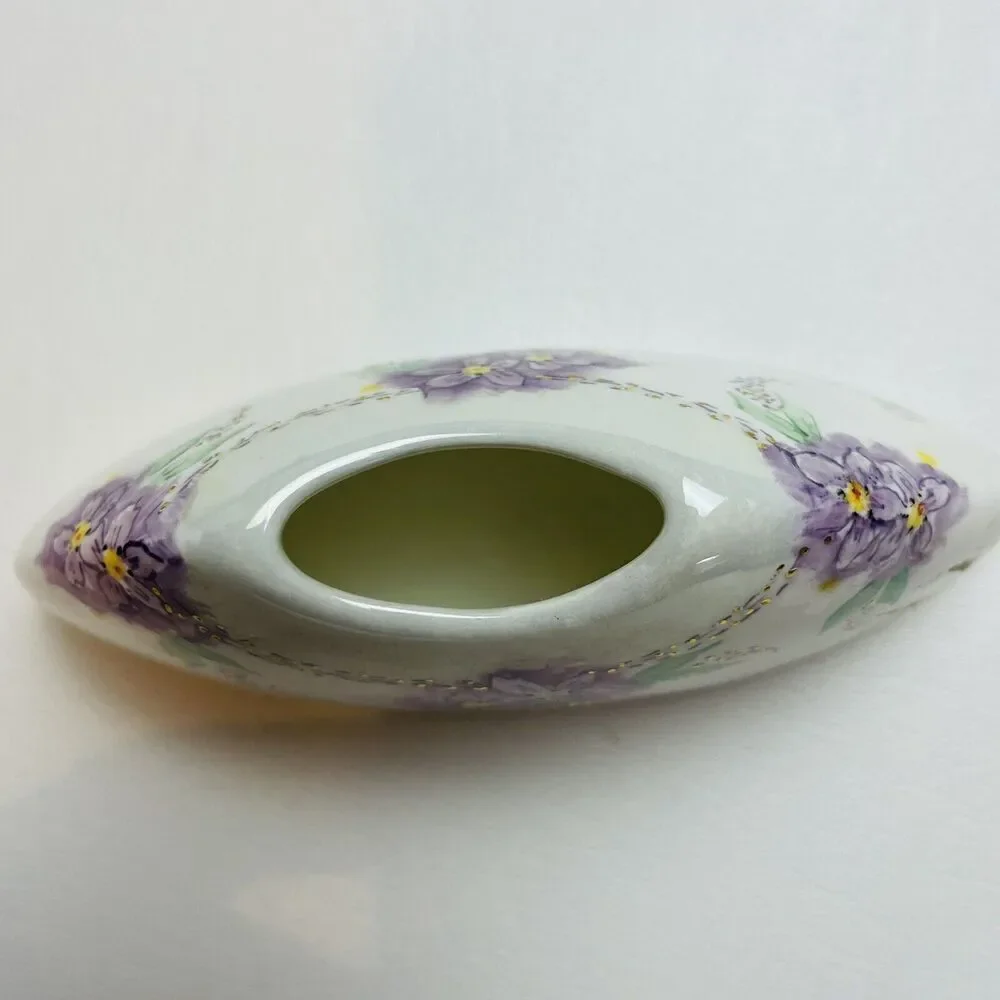 Christopher Stuart Handpainted Vase‎ Floral Bone China Tempest Y1510 Thailand